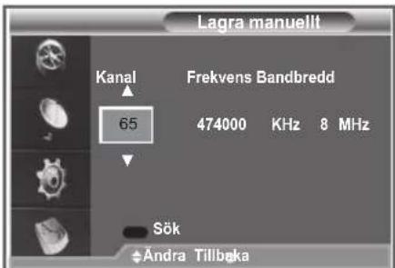 SAMSUNG LE40M86BC - Uppdatera kanallistan manuellt - 1