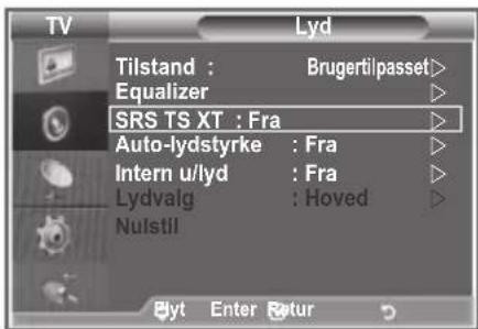 SAMSUNG LE40M86BC - Indstilling af TruSurround XT (SRS TS XT) - 1