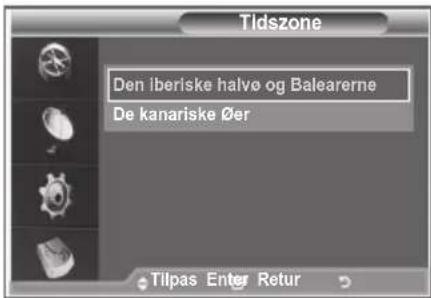 SAMSUNG LE40M86BC - Valg af tidszone (kun i Spanien) - 2