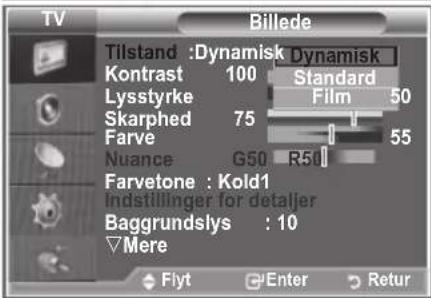 SAMSUNG LE40M86BC - Ændring af billedstandarden - 2