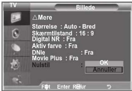 SAMSUNG LE40M86BC - Nulstilling af billedindstillingerne til standardindstillingerne - 2
