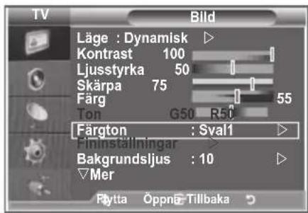 SAMSUNG LE40M86BC - Du kan välja den färgton som känns bekvämast. - 1