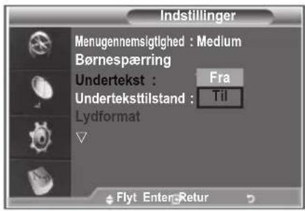 SAMSUNG LE40M86BC - Indstilling af undertekst - 1
