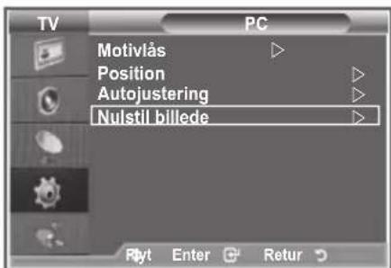 SAMSUNG LE40M86BC - Initialisering af billedindstillinger (Nulstil billede): - 1