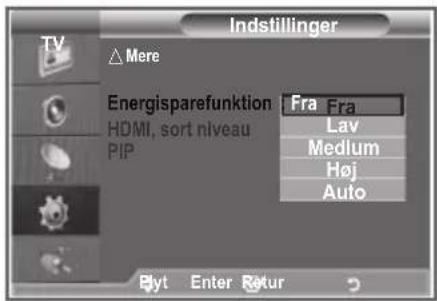 SAMSUNG LE40M86BC - Brug af energibesparelsesfunktionen - 2