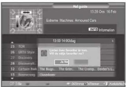 SAMSUNG LE40M86BC - På EPG-menyn kan du visa alla kanaler eller favoritkanalerna. - 3