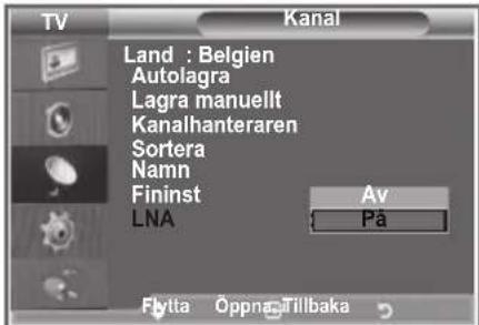 TV Kanal Land : Belgien Autolagra Lagra manuellt Kanalhanteraren Sortera Namn Fininst Av LNA Pa Flytta Oppna Tillbaka