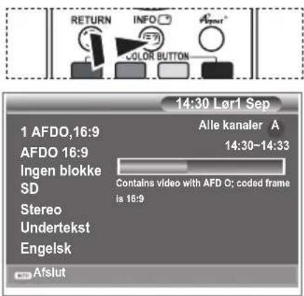SAMSUNG LE37R89BD - Visning af programinformationer - 1