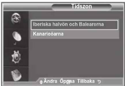 Tidszon Iberiska halvön och Balearerna Kanarieðarna Ändra Öpgna Tillbaka