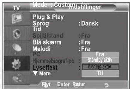 SAMSUNG LE37R89BD - Indstilling af Lyseffekt - 2