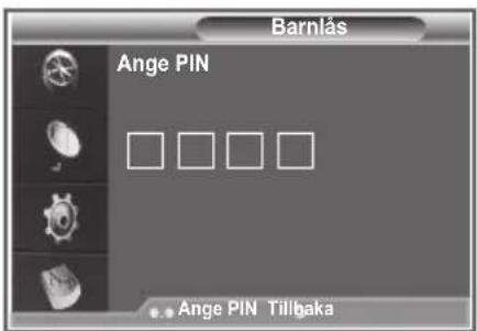 Barnlås Ange PIN Ange PIN Tillbaka