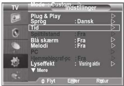 SAMSUNG LE37R89BD - Indstilling af sleep-timer - 1