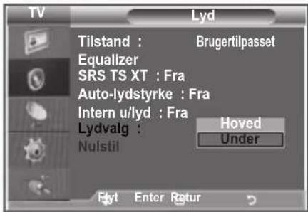 SAMSUNG LE37R89BD - Aflytning af lyd på underbillede - 2