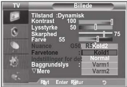 SAMSUNG LE37R89BD - Ændring af farvetonen - 2