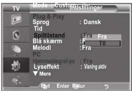SAMSUNG LE37R89BD - Brug af Spiltilstand - 2