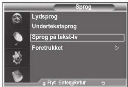 SAMSUNG LE37R89BD - Valg af det foretrukne sprog (lyd, undertekst eller tekst-tv) - 3