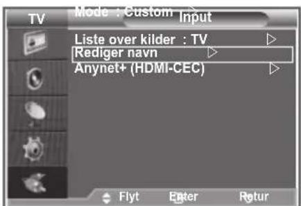 SAMSUNG LE37R89BD - Redigering af navne på indgangskilder - 1