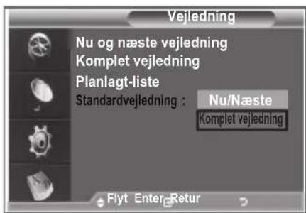 SAMSUNG LE37R89BD - Indstilling af standardvejledningen - 1