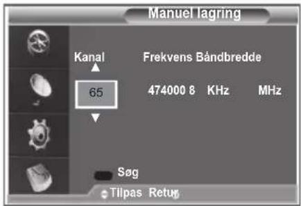 SAMSUNG LE37R89BD - Manuel opdatering af kanallisten - 1