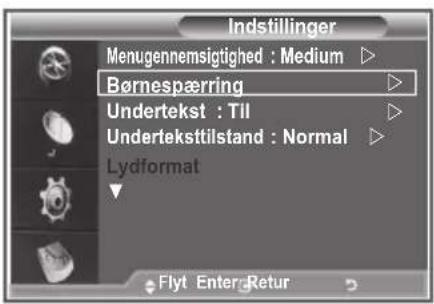 SAMSUNG LE37R89BD - Opsætning af børnespærring - 1