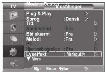 SAMSUNG LE37R89BD - Indstilling af Lyseffekt - 1