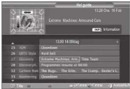 Hel guide 13:28 Ons : 16 Feb Extreme Machines: Armoured Cars INFO Information 13:00 14:00dag 25 ICM Closedown 26 UKTV Style Hard Sell 27 Discovery Extreme Machines: Arm. Time Team 28 Discovery Programmes resume at 06:00 32 Cartoon Book The Bugs. The Grm. The Cramp. Dexter's L. 33 Reemining Closedown Title -24 mmar-24 mmar Avolute No N