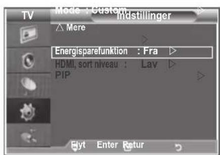 SAMSUNG LE37R89BD - Brug af energibesparelsesfunktionen - 1