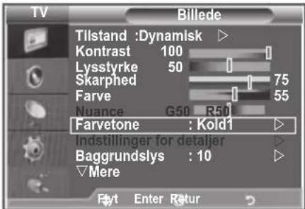 SAMSUNG LE37R89BD - Ændring af farvetonen - 1