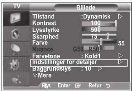 SAMSUNG LE37R89BD - Konfiguration af detaljerede billedindstillinger - 1