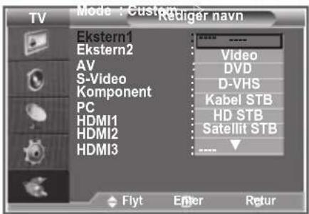 SAMSUNG LE37R89BD - Redigering af navne på indgangskilder - 2