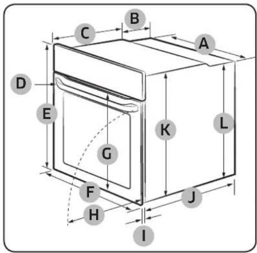 SAMSUNG NV75J3140BW/EE - Montering i skåp - 1