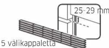 25-29 mm 5 välikappaletta