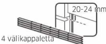 20-24 mm 4 välikappaletta