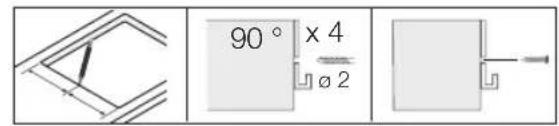 90° x 4 ø 2