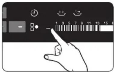 Hand interacting with a touchscreen device displaying a barcode and control icons