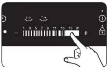 Camera control panel interface showing playback buttons and a finger pressing the button