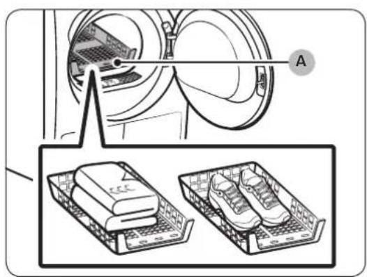 Diagram illustrating a shoe assembly process with labeled components and two separate views of the same shoe.