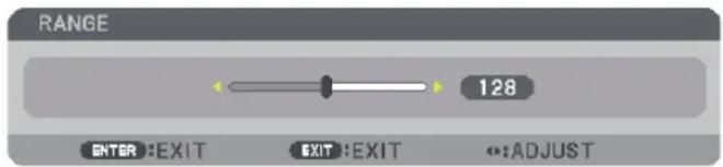 RANGE 128 ENTER:EXIT EXIT:EXIT ←:ADJUST