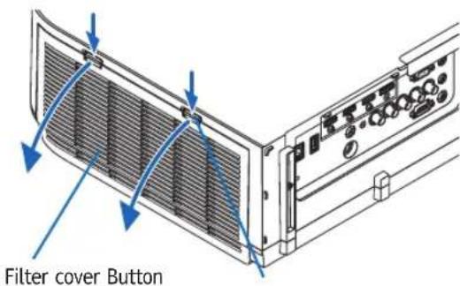 Filter cover Button