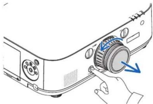RICOH PJ X6181N - Slowly pull the lens off the projector. - 2