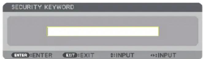 SECURITY KEYWORD ENTER :ENTER EXIT :EXIT $:INPUT ↔:INPUT