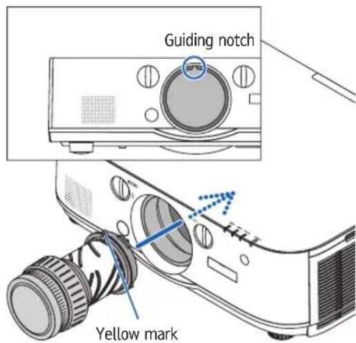 Guiding notch Yellow mark