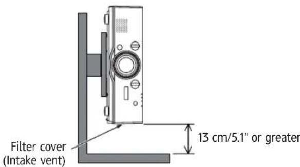 Filter cover (Intake vent) 13 cm/5.1" or greater