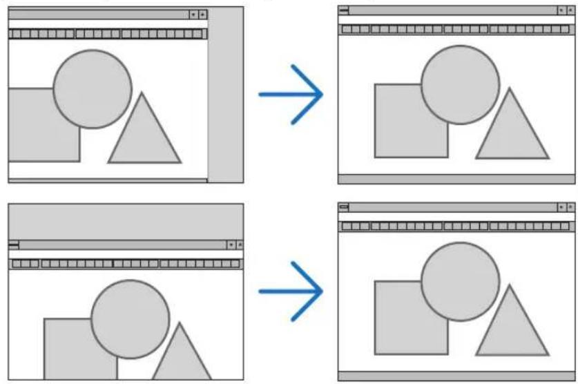 RICOH PJ X6181N - Adjusting Horizontal/Vertical Position [HORIZONTAL/VERTICAL] - 1