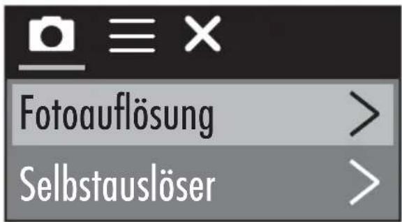 Fotoauflösung > Selbstauslöser >