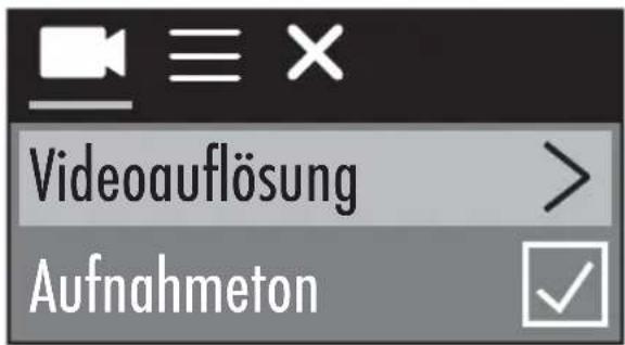 Videoauflösung > Aufnahmeton