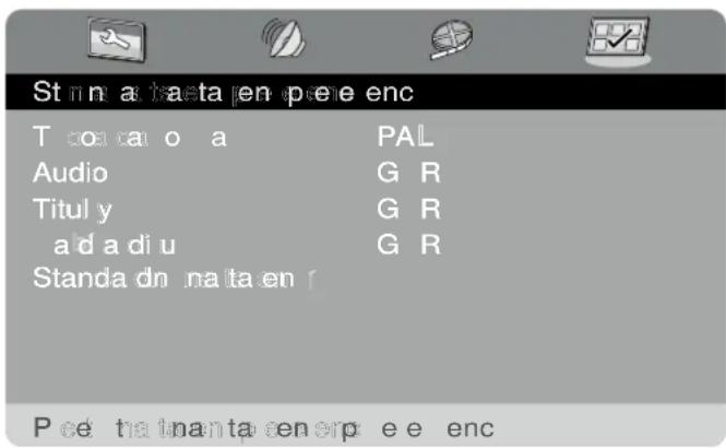 St n a taeta en pe e enc T co ca o a PAL Audio G R Titul y G R a d a di u G R Standa dn na ta en r P ce na tnanta en er p e e enc