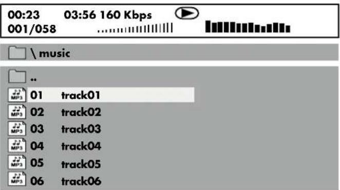 00:23 03:56 160 Kbps 001/058 ............\music .. MP3 01 track01 MP3 02 track02 MP3 03 track03 MP3 04 track04 MP3 05 track05 MP3 06 track06