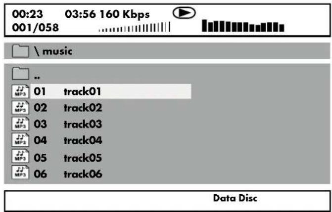 00:23 03:56 160 Kbps 001/058 ...... \ music ... JPMP3 01 track01 JPMP3 02 track02 JPMP3 03 track03 JPMP3 04 track04 JPMP3 05 track05 JPMP3 06 track06 Data Disc