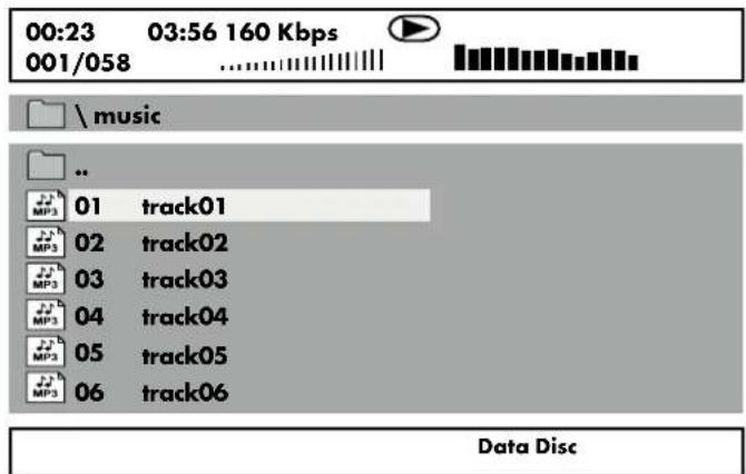 00:23 03:56 160 Kbps 001/058 ............\music .. MP3 01 track01 MP3 02 track02 MP3 03 track03 MP3 04 track04 MP3 05 track05 MP3 06 track06 Data Disc